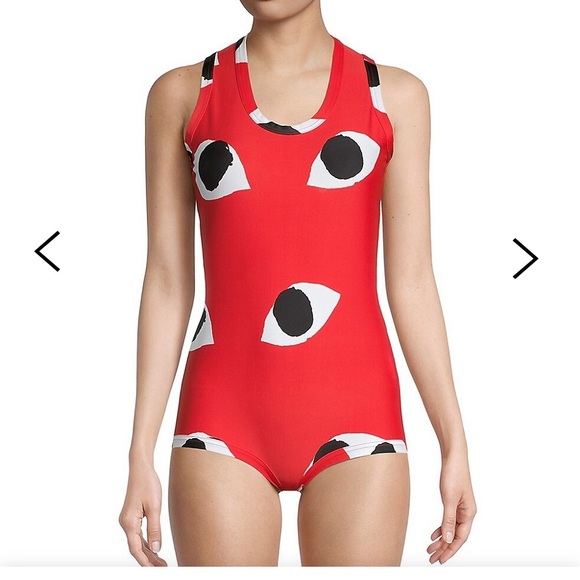 Comme Des Garçon Signature Eyeprint Bodysuit L Top Shirt - Picture 1 of 15